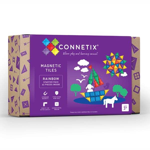 Connetix Tiles - 12 Piece Clear Rectangle Pack – My Little Wardrobe